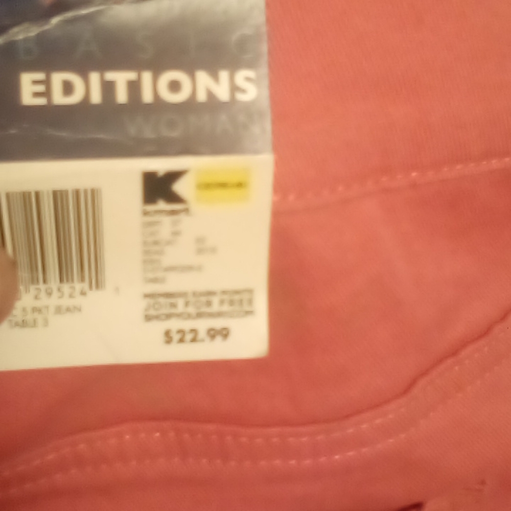 Newest tags coral colored jeans